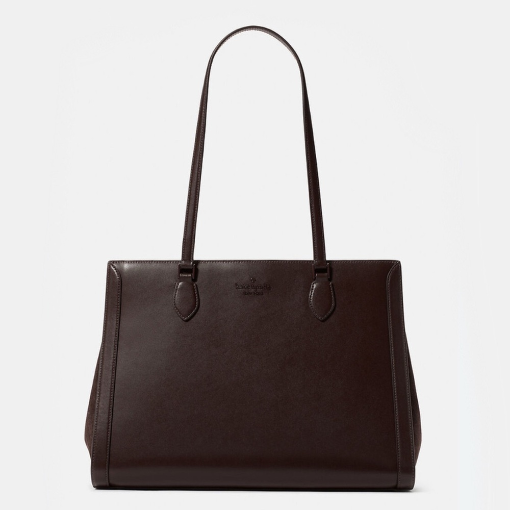 Kate Spade Brown Madison Suede Large Laptop Tote